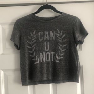 Gray Graphic Tee - "Can U Not"
